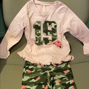 Girls Size 2T Garanimals Rose/Camo Outfit